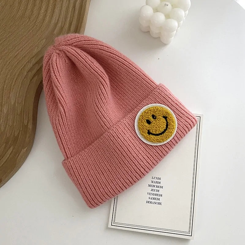 Smiley Face Warm Knitted Hat for Men And Women