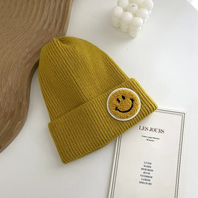 Smiley Face Warm Knitted Hat for Men And Women