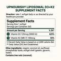 Liposomal Vitamin D3 5000IU K2 MK7 100 mcg