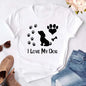 Cute Women's Dog Mom Graphic T-Shirt