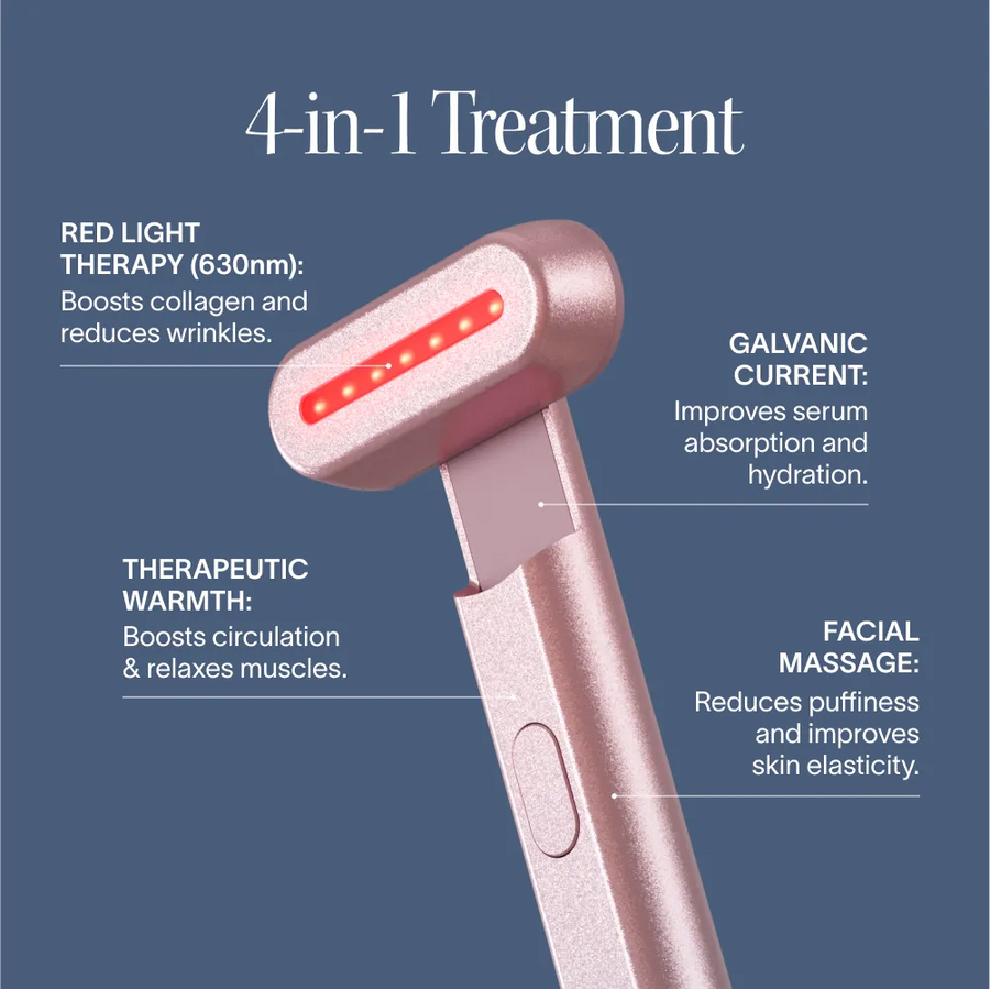 4-in-1 Red Light Therapy Wand & Activating Serum Kit