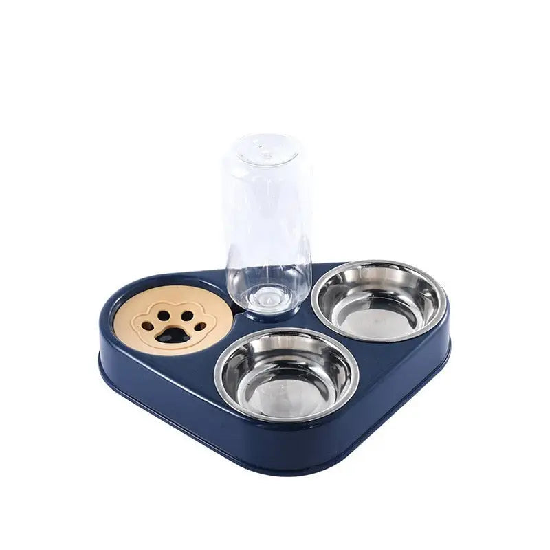 3 in 1 Pet Food Bowl with Automatic Drinking Feeder