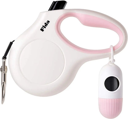 Retractable Dog Leash with Dispenser and Poop Bags