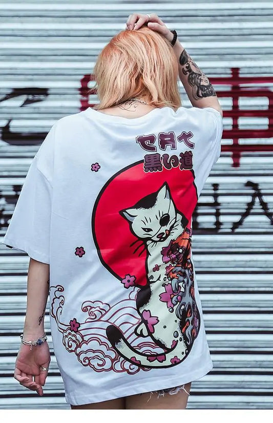 Japanese Ukiyo E Cat T-Shirt